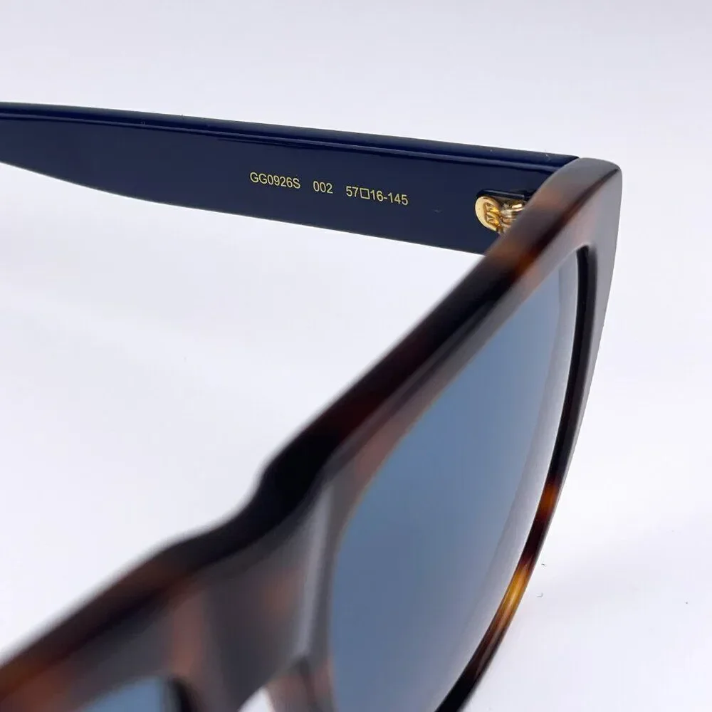 SALE! NEW Gucci Web GG0926S 002 Havana Blue Rectangle Men Sunglasses